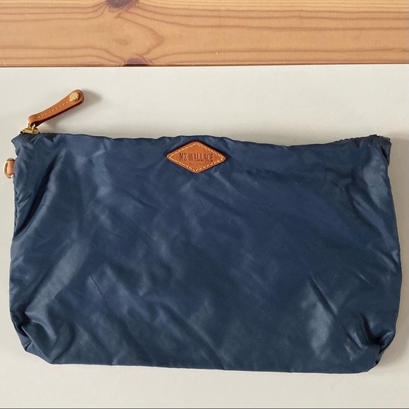 MZ Wallace Blue Pouch Sutton Cosmetic Case Bag - Picture 2 of 3